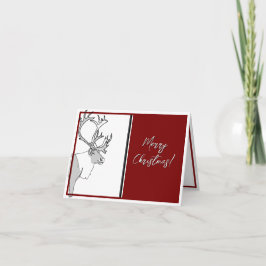 Rentier Frohe Weihnachten individuell anpassbar Karte