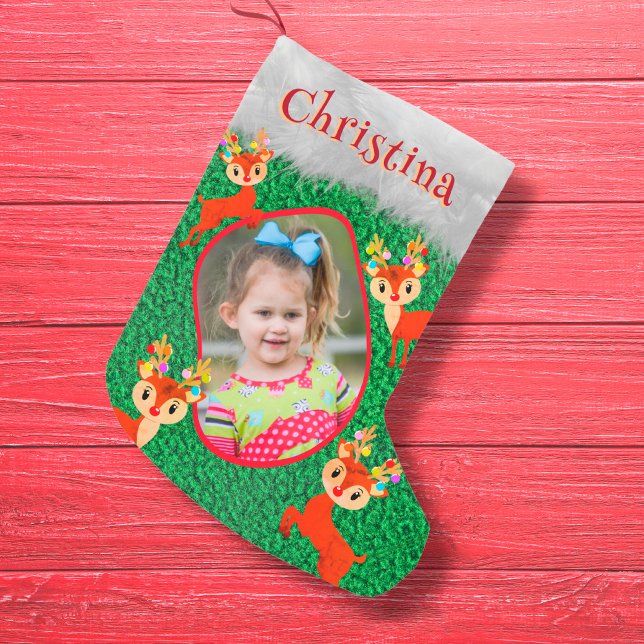 Rentier Frohe Weihnachten Niedlich Adorable Foto N Kleiner Weihnachtsstrumpf (Von Creator hochgeladen)