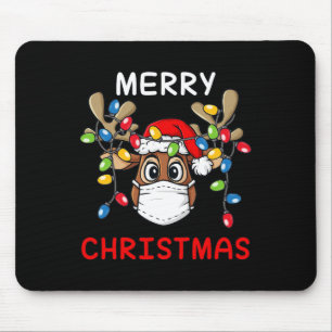 Rentier Frohe Weihnachten Spaß Xmas 2 Mousepad