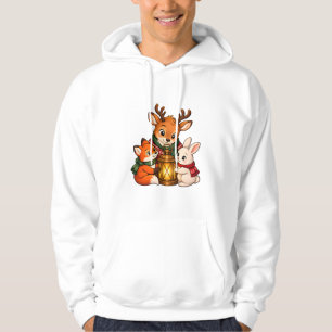 Rentier Fuchs Hase Laterne Weihnachtsdesign Hoodie