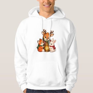 Rentier Fuchs Hase Laterne Weihnachtsdesign Hoodie