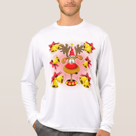 Rentier Fun Weihnachten Cartoon mit Bells Alarms T-Shirt