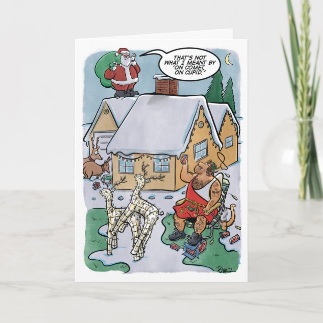 Rentier Games Holiday Card Karte (Vorderseite)