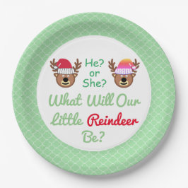 Rentier Gender Reveal Pappteller