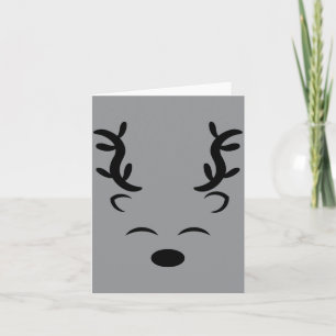 Rentier-Gesicht Lächeln Lustiges Weihnachtskostüm Karte