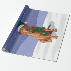Rentier gibt Rabbit Snowman Carrot Nose Geschenkpapier