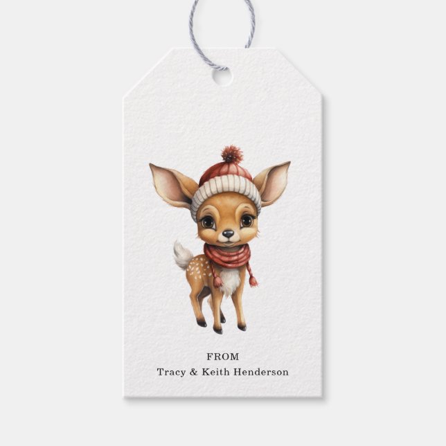 Rentier Gift Tags Geschenkanhänger (Vorderseite)