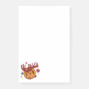Rentier / Hirsch / Weihnachten + Ihre Idee Post-it Klebezettel