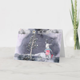 Rentier Holiday Grußkarte Feiertagskarte