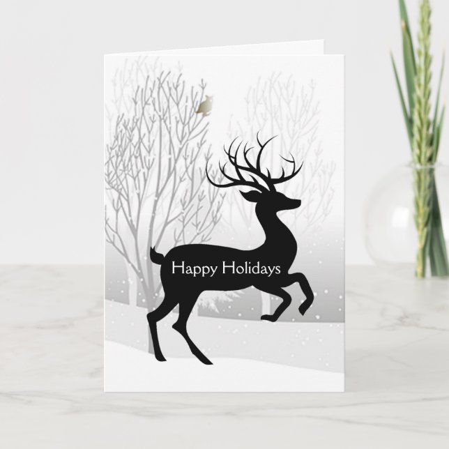 Rentier Holiday Grußkarte Feiertagskarte (Vorderseite)