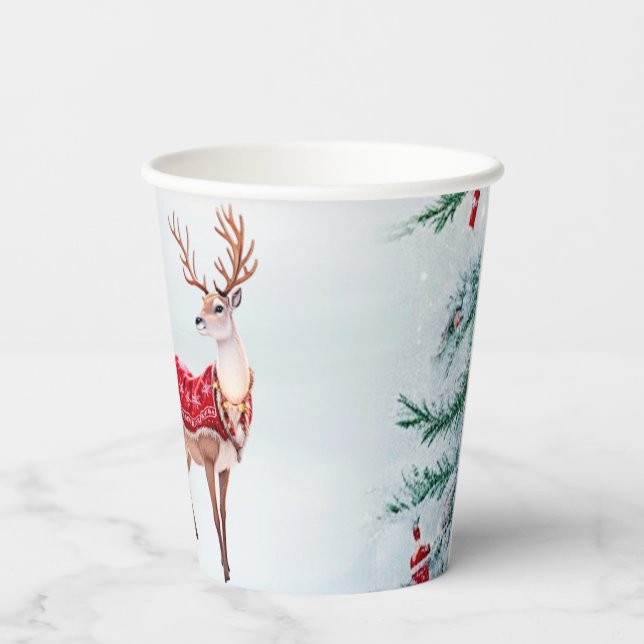 Rentier Holiday Paper Cups Pappbecher (Rückseite)