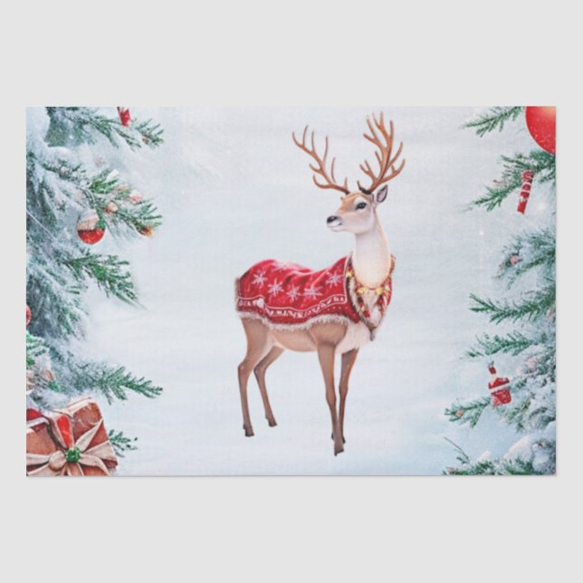 Rentier Holiday Tissue Paper Seidenpapier (Vorderseite)