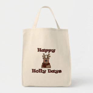 Rentier Holly Days Tshirts und Geschenke Tragetasche