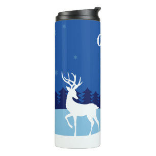 Rentier-Illustrator-individuelle Name Thermosbecher
