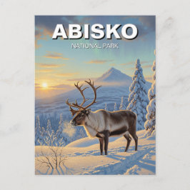 Rentier im Abisko Nationalpark Schweden Reisen Postkarte