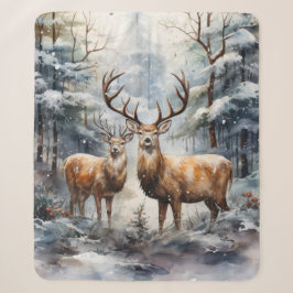 Rentier im Winter Wonderland Sherpadecke