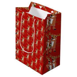 Rentier-Jazz-Geschenkpapier Mittlere Geschenktüte
