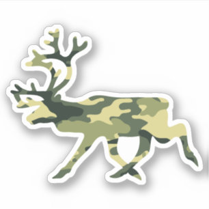 Rentier/Karibik-Waldkamouflage / Camouflage Aufkleber