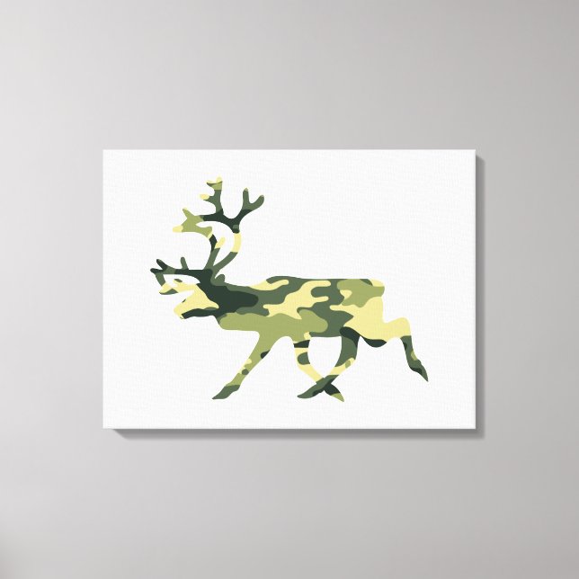 Rentier/Karibik-Waldkamouflage / Camouflage Leinwanddruck (Vorderseite)