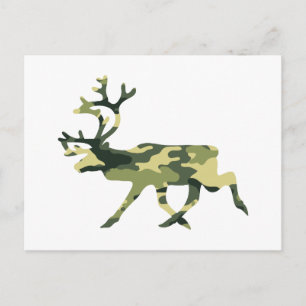 Rentier/Karibik-Waldkamouflage / Camouflage Postkarte