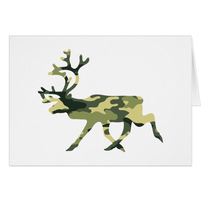 Rentier/Karibikwald-Camouflage/Camouflage-Karte (Vorderseite (Horizontal))