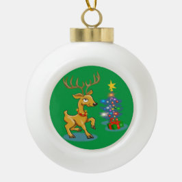 Rentier Keramik Ball Weihnachtsschmuck Keramik Kugel-Ornament