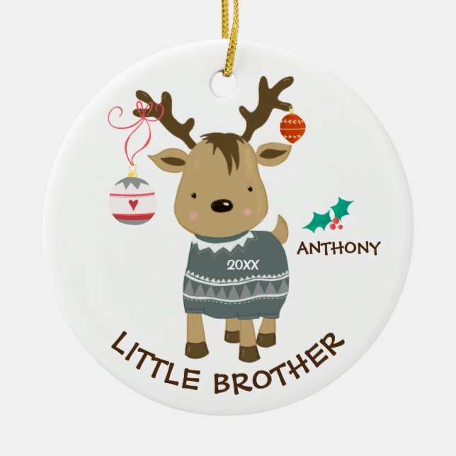 Rentier Kleiner Bruder Weihnachtsschmuck (Vorne)