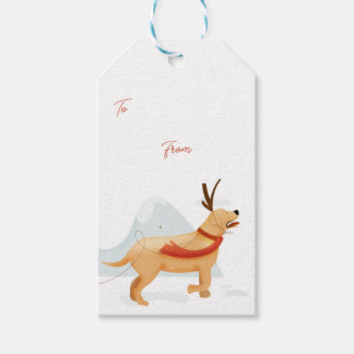 Rentier Labrador Gift Tags Geschenkanhänger