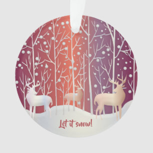 Rentier, lasst es schneit! Weihnachten Ornament