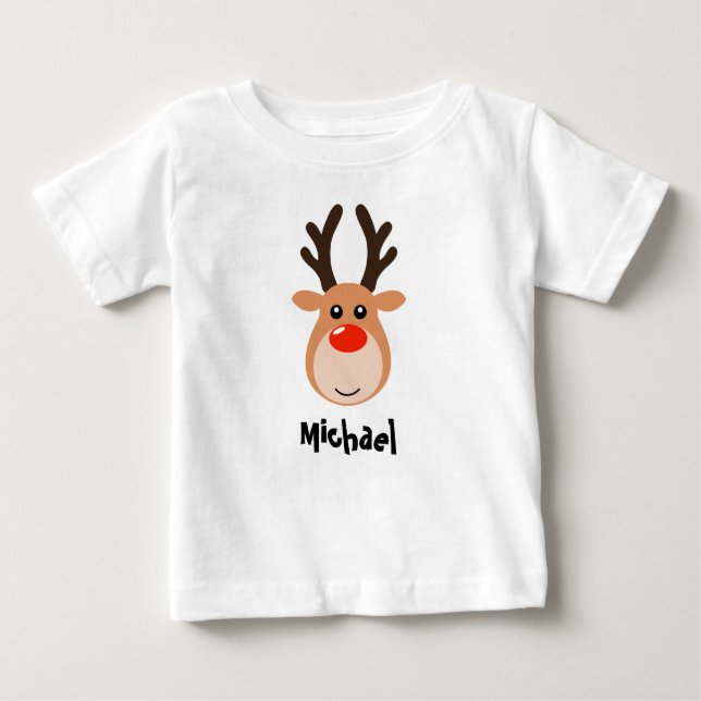 Rentier mit dem Namen Kleinkind T - Shirt (Vorderseite)