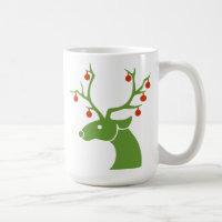 Rentier mit Ornamenten Kaffee Tasse