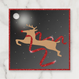 Rentier mit Ribbon Weihnachtsmarke Geschenkanhänger