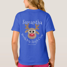 Rentier North Pole Sleigh Crew Weihnachten T-Shirt