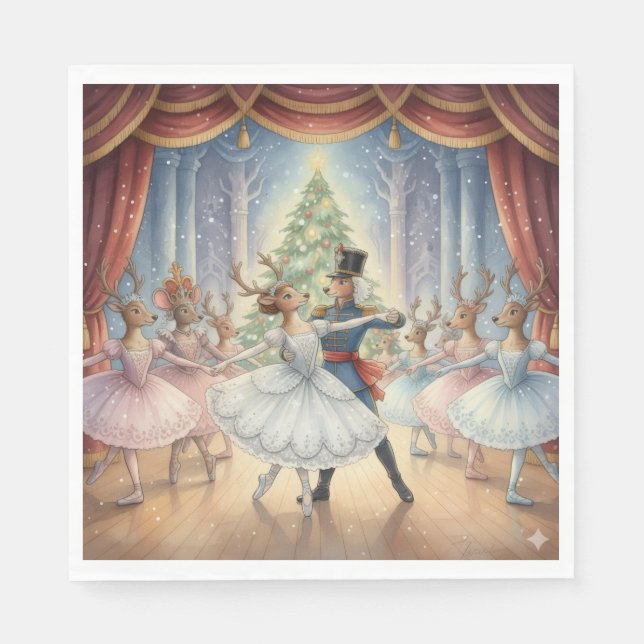 Rentier-Nussknacker-Ballett, Servietten (Vorderseite)
