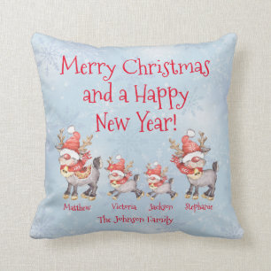 Rentier Personalisiert Family Frohe Weihnachten  Kissen