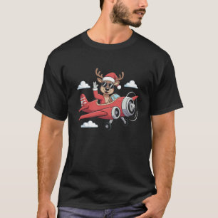 Rentier-Pilot-Weihnachten-Aviation-Xmas-Humor für T-Shirt
