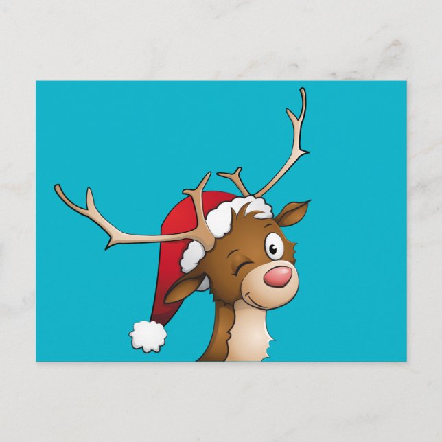 Rentier Postkarte (Vorderseite)