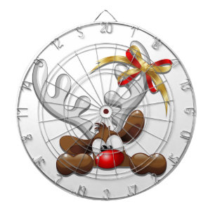 Rentier Puzzled Weihnachtsmann Dartscheibe