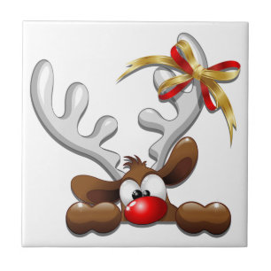 Rentier Puzzled Weihnachtsmann Fliese