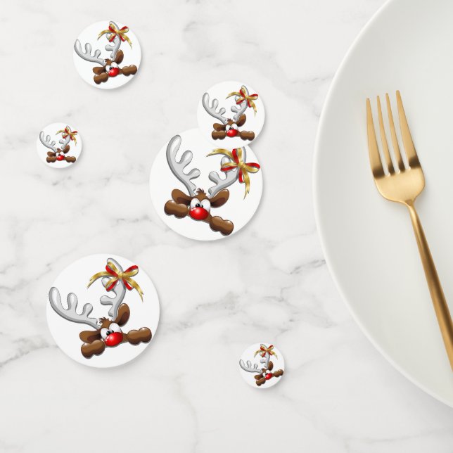 Rentier Puzzled Weihnachtsmann Konfetti (Gruppe)