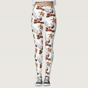 Rentier Puzzled Weihnachtsmann Leggings