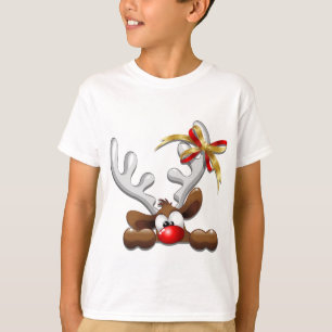 Rentier Puzzled Weihnachtsmann T-Shirt