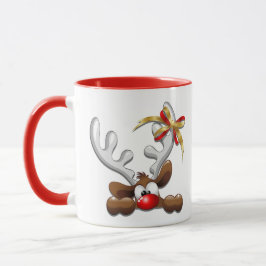 Rentier Puzzled Weihnachtsmann Tasse