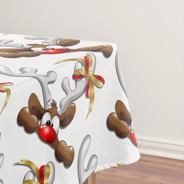 Rentier Puzzled Weihnachtsmann Tischdecke (Beispiel)