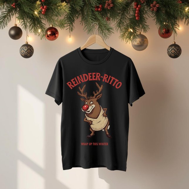Rentier-rito - Funny Christmas Burrito Pun Tri-Blend Shirt (Von Creator hochgeladen)