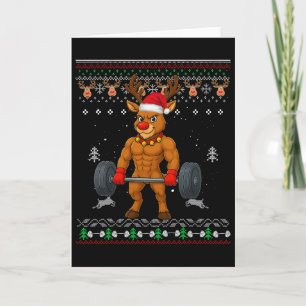 Rentier rote Nase Gainzdeer Fitnessstudio Hässlich Karte