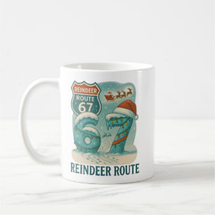Rentier-Route-67-Weihnachtsbecher Kaffeetasse