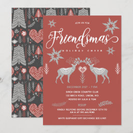 Rentier Scandinavian Friendsmas Party Einladung