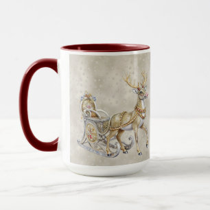 Rentier-Schlitten-Feiertags-Tasse Tasse