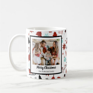 Rentier-Schlitten-Weihnachts-Tannenbäume Kaffeetasse